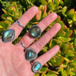 Labradorite Rings- Fashion Jewelry 