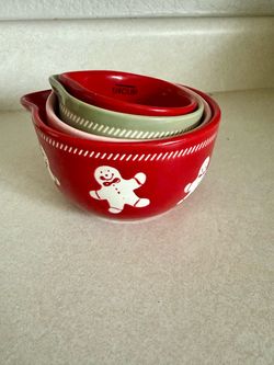 🎄 Christmas Gingerbread Measuring Cups – Set of 4
