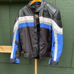 Men’s Large Armored Motorcycle Bike Jacket.  