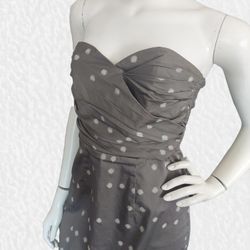 H&M strapless dress/ peplum corset style size 8