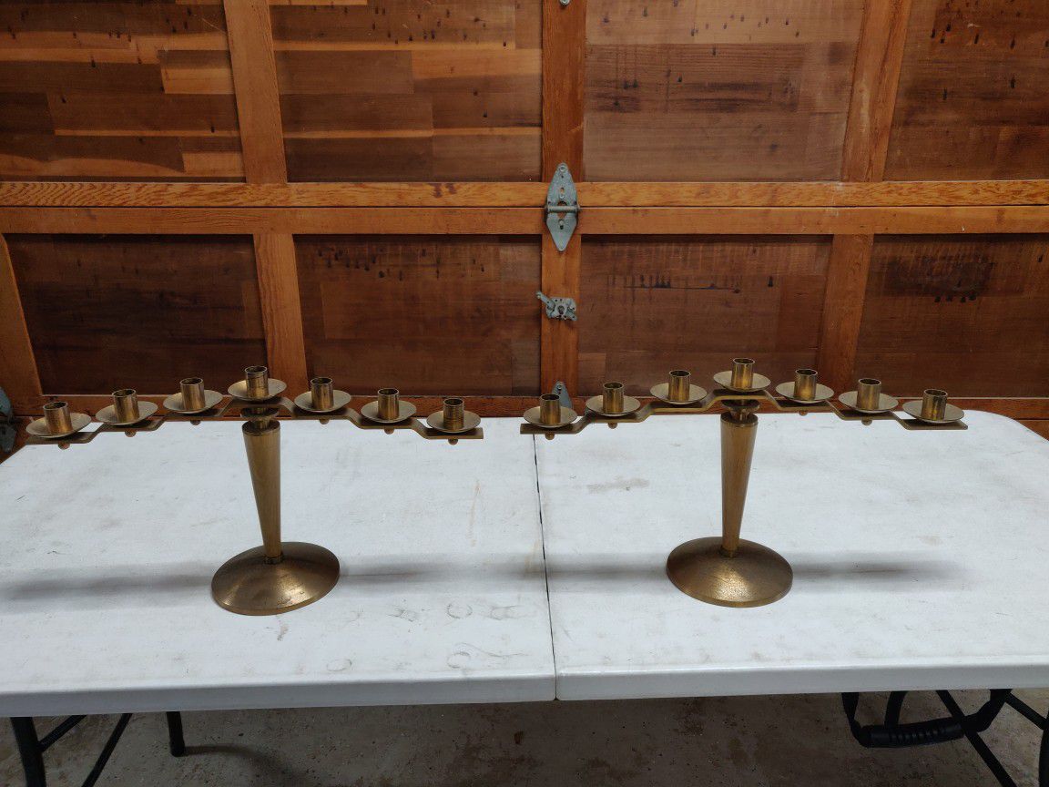 Antique candelabra/candle holders