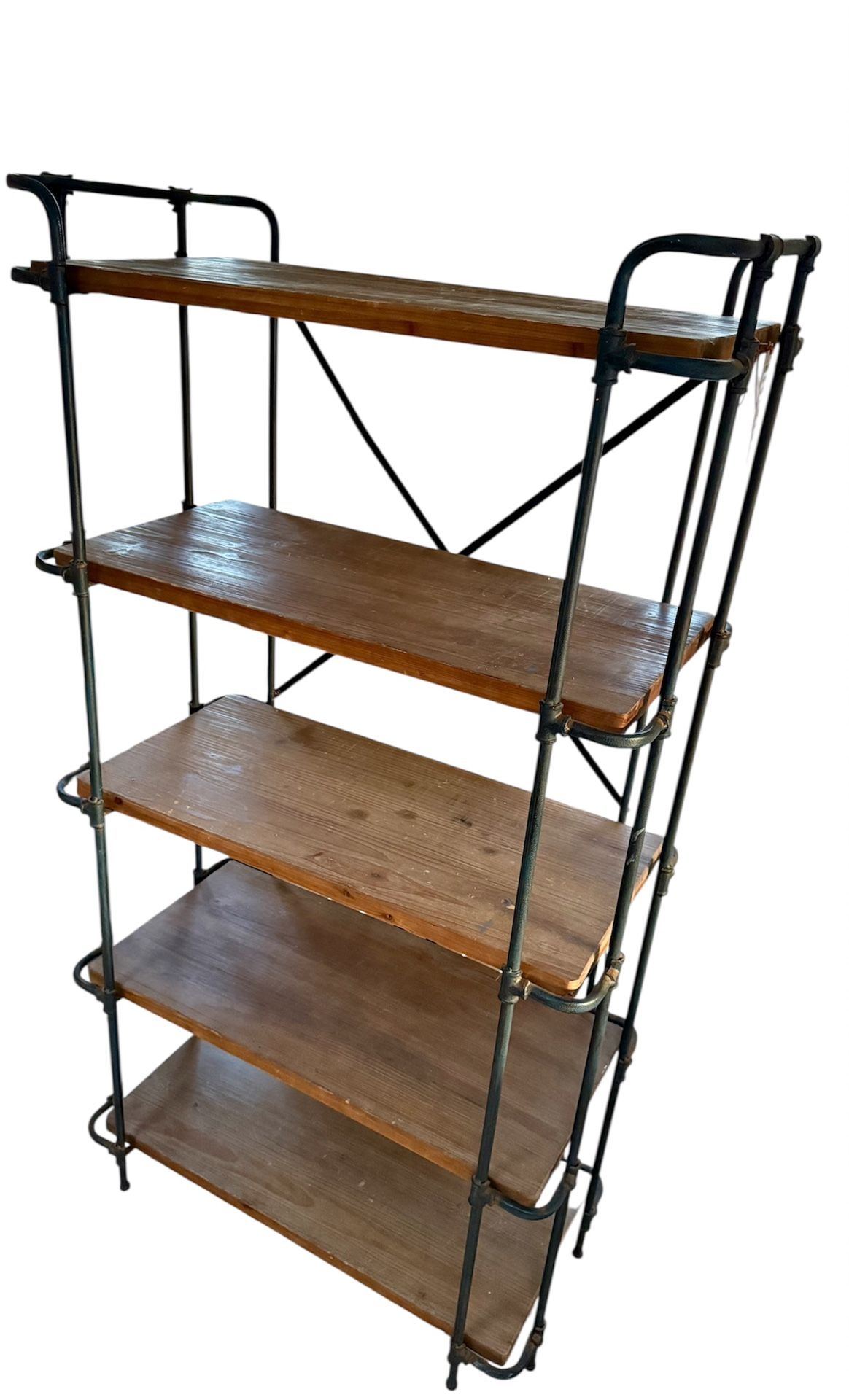 Industrial Style Antique Wood Shelving Bookcase