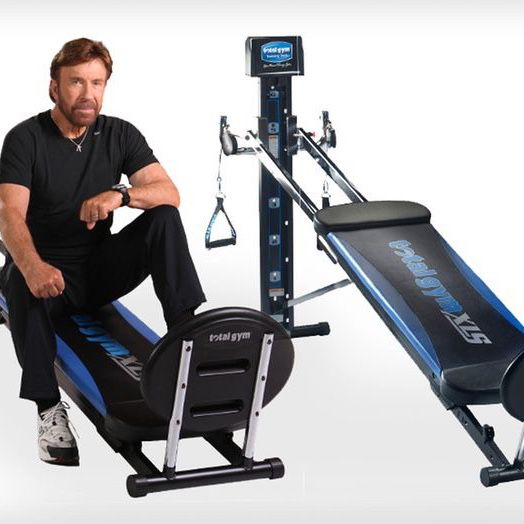 chuck norris using total gym