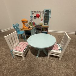 Américan Girls Kitchen And Dining Table 