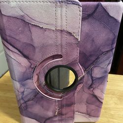 Purple Marble Swirl Tablet Case With Rotating Stand