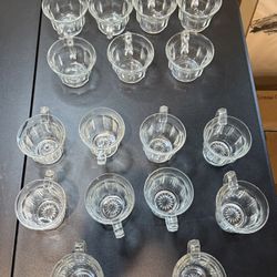 Tea Cups And Plates Glass