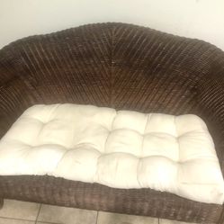 Wicker Rattan Sofa Almost Like New