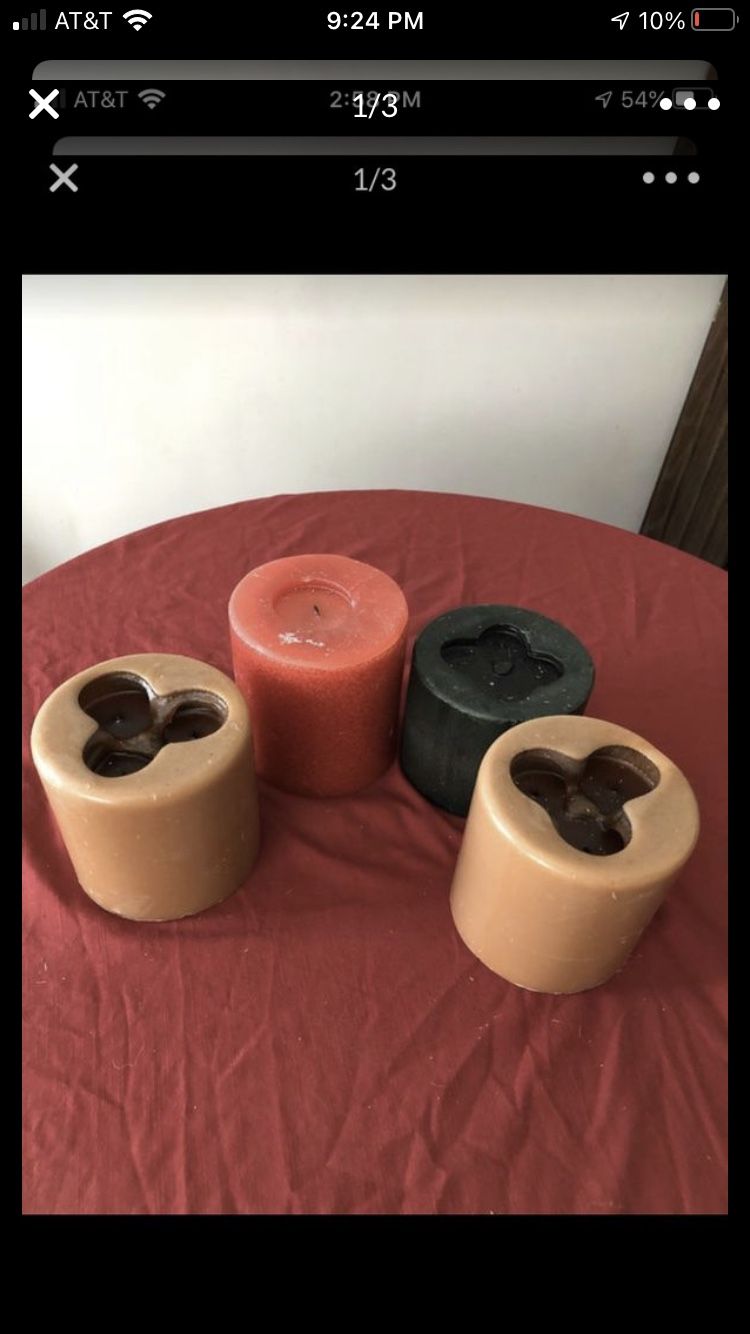 4 large candles.