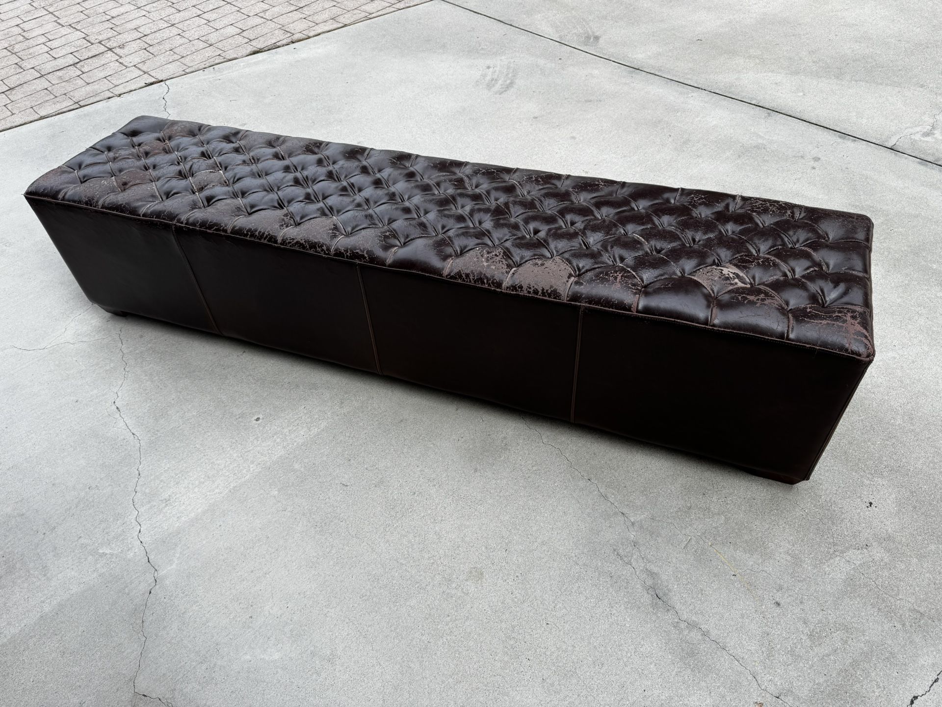 Leather Ottoman