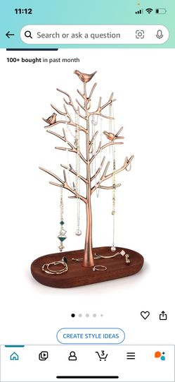 Jewelry Tree Organizer With Wood Tray New Jewelry Not Included