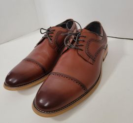 Stacy Adams Dickinson Oxford Cap Toe Brown Leather Dress Shoes Men's Size 9M