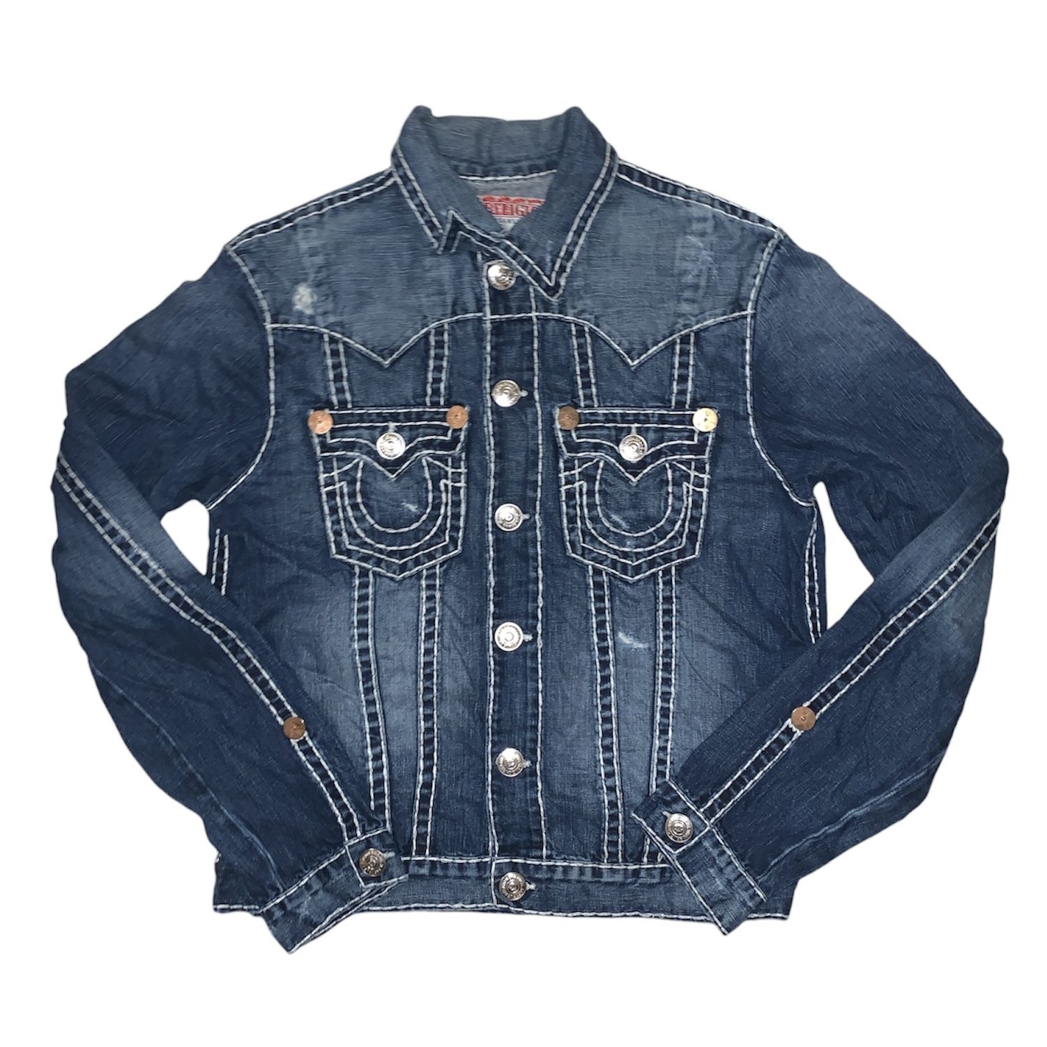 Sz XL True Religion Super T Denim Jacket RARE