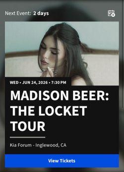 Madison Beer Floor Ticket
