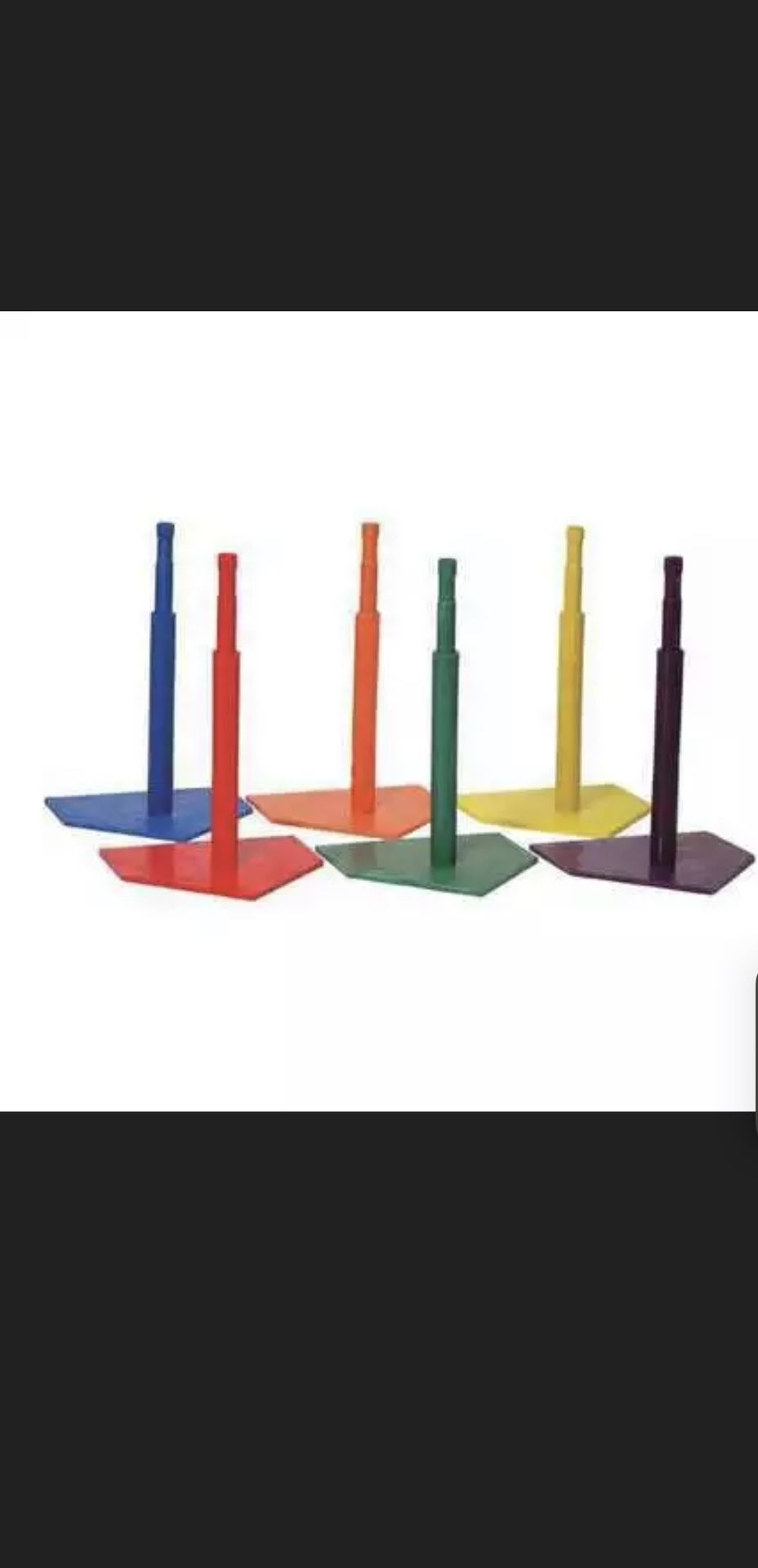 CHAMPION SPORTS C90SET Deluxe Color Batting Tee Set,Clrs,PK6