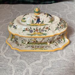 Large Covered Serving Pot / Dish - France - High End