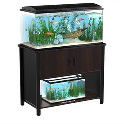 Aquarium Stand with Cabinet for Fish Tank Metal Stand Storage,40 Gallon Fish Tank Stand,Turtle Reptile Terrariums