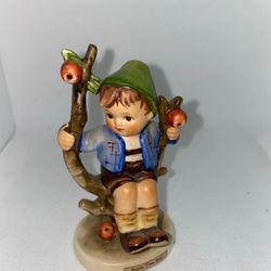 Rare Vintage  MJ Hummel Figurine, Apple Tree Boy Porcelain Figurine Home Decor,