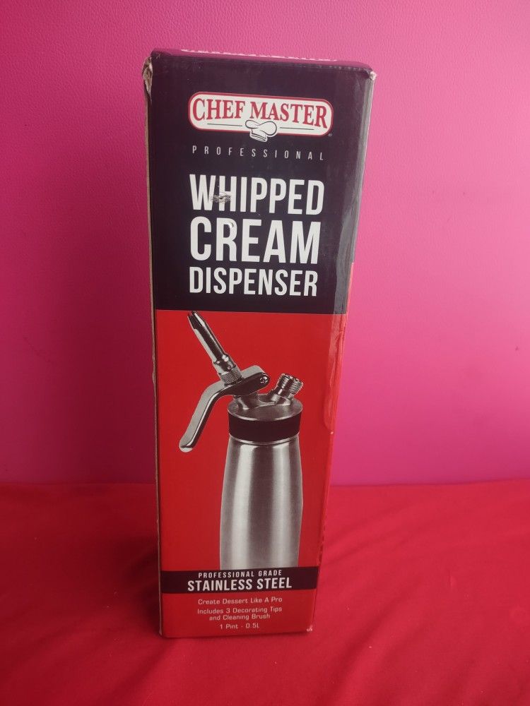 Chef Master Professional Whipped Cream Dispenser Stainless Steel 