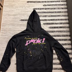 Sp5der P*NK Black Hoodie Large !!STOCKX VERIFIED !!