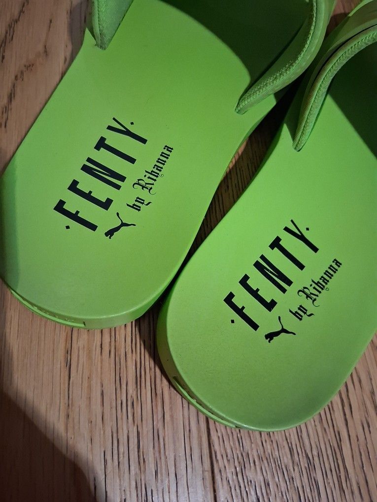 Fenty Puma x RIHANNA Neon Green Surf Slides