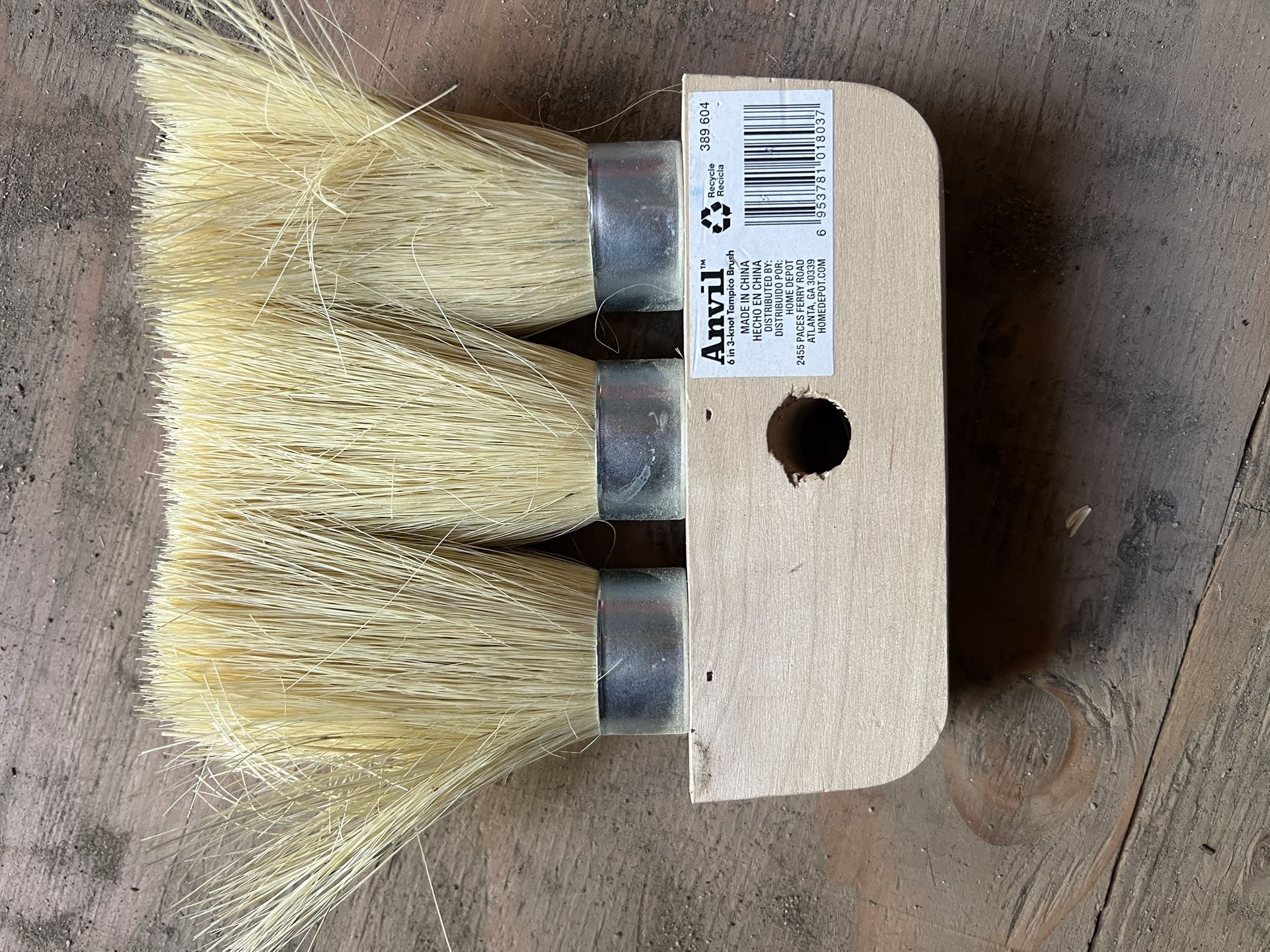 Anvil 6 in. 3-Knot White Pro Roof Brush