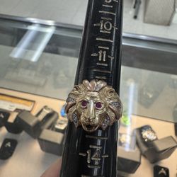 14Kyg Lion Head Men’s Ring (Size 13) (Approximately 9.69Grams) 
