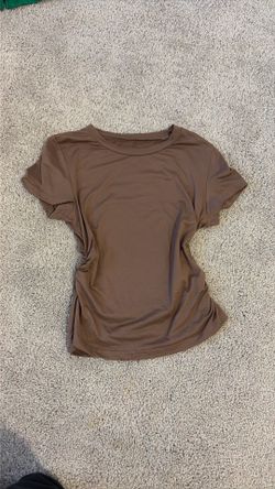 Brown tight short sleeve