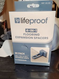 Brand New Lifeproof 4-in-1 Flooring Expansion Spacer for Vinyl, Laminate and
Hardwood (30-Pack)