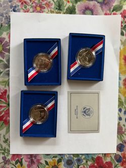 1986 Liberty Half Dollar Proof Coins Set of 3