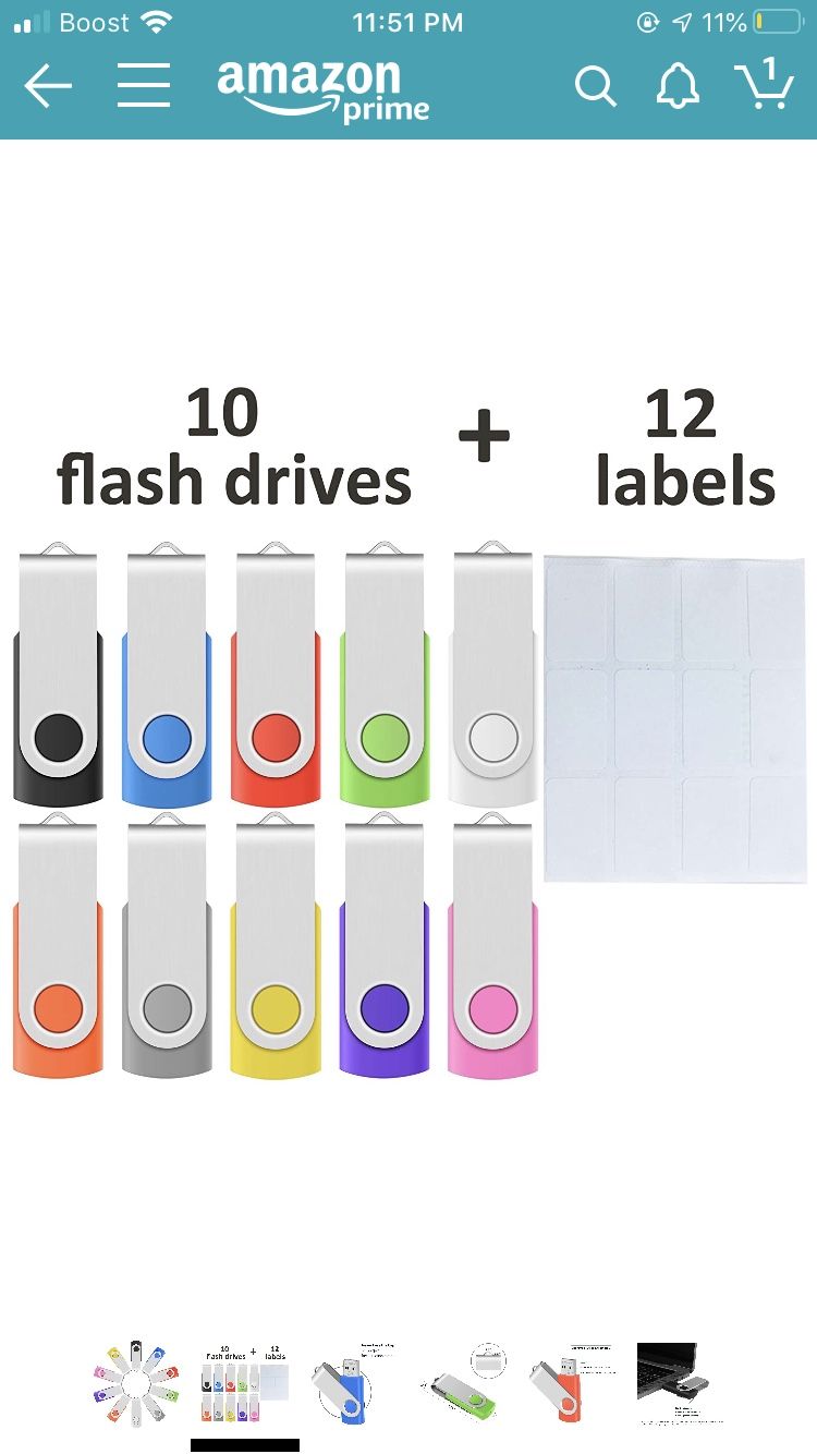 Enfain 10 assorted color, 16 GB, flash drive