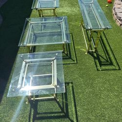 Living Room (Coffee Table Set) Color(gold)