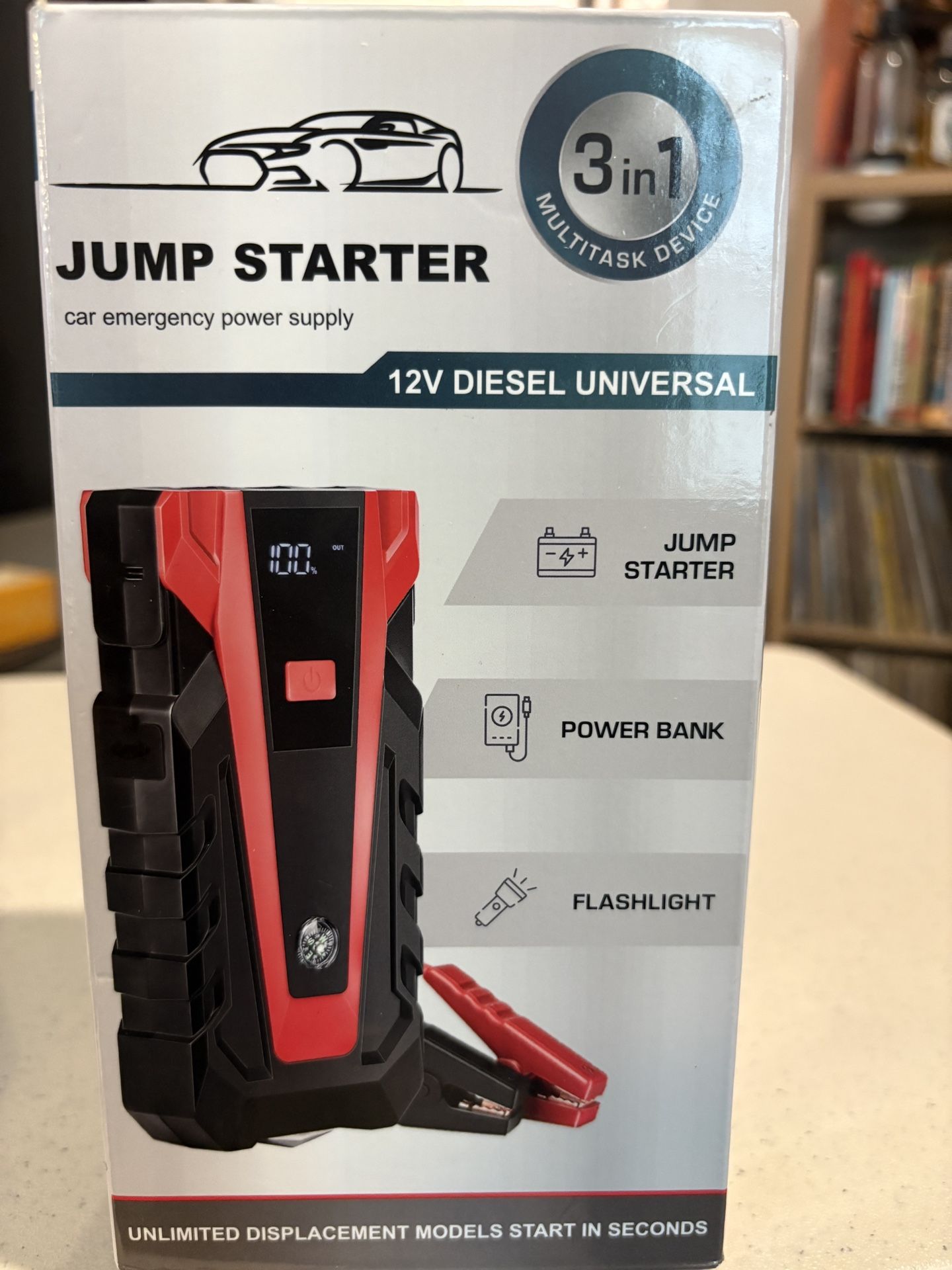3000A Car Battery Jump Starter,12V Jump Starter Battery Pack New Open Box