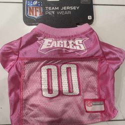 NFL Philadelphia Eagles Football Team Dog Cat Pink Mesh Pet Jersey Size S