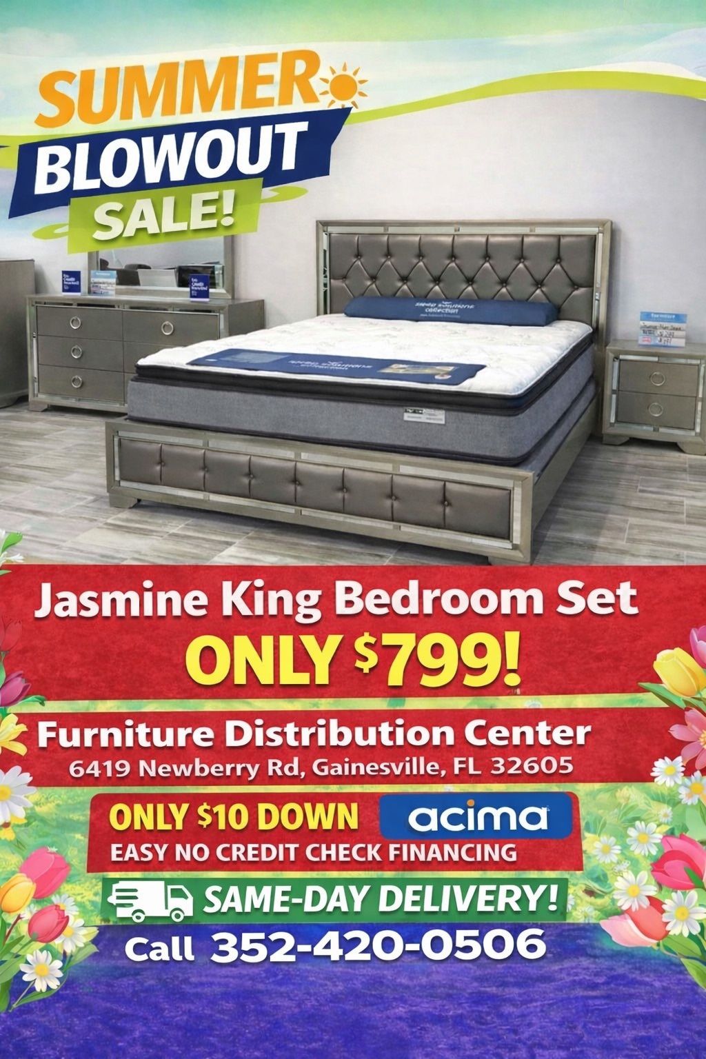 FAST SHIPPING đźšš NO CREDIT CHECK FINANCE AVAILABLE đź’° JASMINE KING BEDROOM SET ONLY $799!