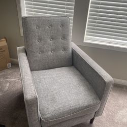 Gray Fabric Recliner