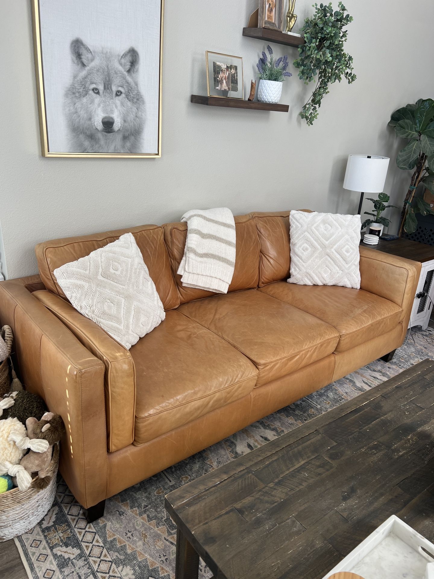 Butter leather Sofa And Chair