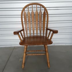 solid oak arm chair