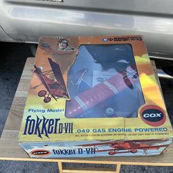 Cox Fokker D-VII control Line Airplane Vintage Tether Toy