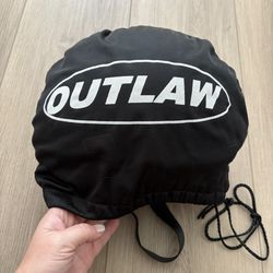 Outlaw motorcycle half helmet