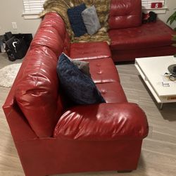 Red Sectional Couch(2 Piece)