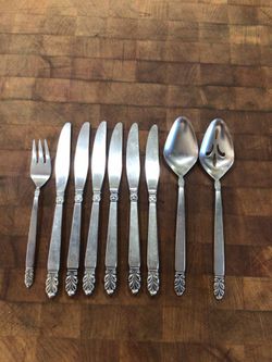 Norse (Stainless) Deluxe Flatware By International Silver 9 Vintage Pieces In Total