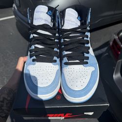 Jordan 1 University Unc’s Size 10