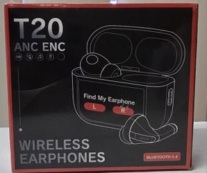 Wireless Earbuds, Bluetooth 5.4 Ear Buds with Multifunctional Touch Screen *WHITE*