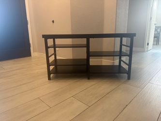 Dark Wood Media Console TV Stand
