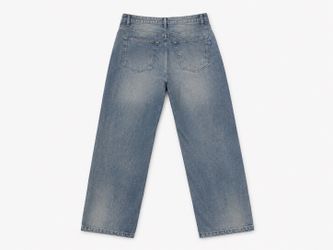 Men’s Light Wash Straight Leg Denim Jeans Casual Blue Pants
