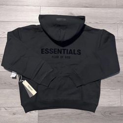 Essentials Black Hoodie M