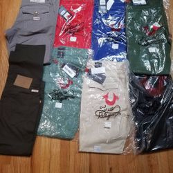 True religion Jean's and shorts burberry and Gucci shirts