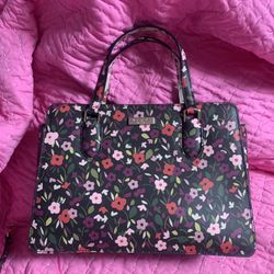 Kate Spade Purse Floral Print Reese Satchel