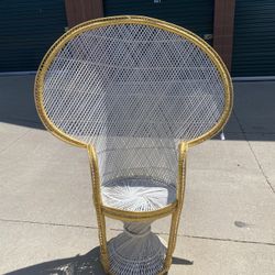 Wicker Throne Chair