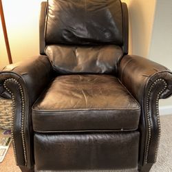 Brown Leather Recliner Chair